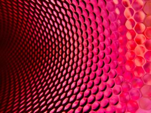 Honeycomb effect or pattern in pink